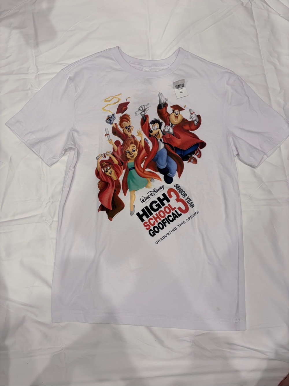 Disney White Crewneck High School Musical T-Shirt with Tag Detail